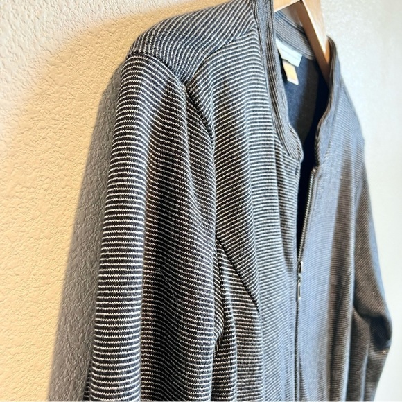 Christopher & Banks Women's Jacket Size Large Full Zip Blue Silver EUC - Picture 5 of 12